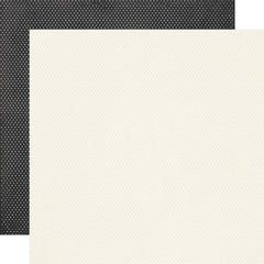 Simple Vintage Essentials Color Palette - Simple Stories - Double-Sided Cardstock 12"X12" - Cream & Black Dots