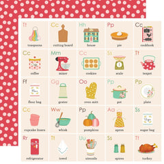 What's Cookin' ? - Simple Stories -  Double-Sided Cardstock 12"X12" -  Dine In