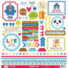 Doggone Cute - Doodlebug - Cardstock Stickers 12"X12" - This & That