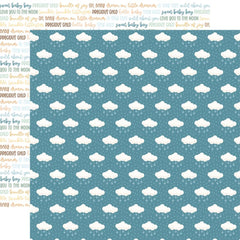 Our Baby (Boy) - Echo Park - Double-Sided Cardstock 12"X12" -  Dreamy Clouds