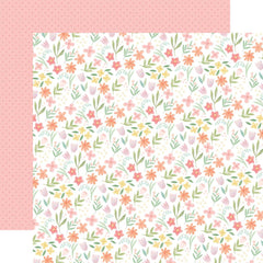 Here Comes Easter - Carta Bella - Double-Sided Cardstock 12"X12" - Easter Blooms
