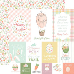 Here Comes Easter - Carta Bella - Double-Sided Cardstock 12"X12" - Easter Journaling Cards