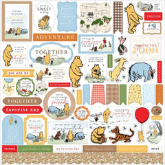 Winnie The Pooh - Echo Park - Cardstock Stickers 12"X12" - Elements