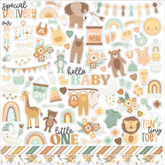 Our Baby - Echo Park - Cardstock Stickers 12"X12" - Elements