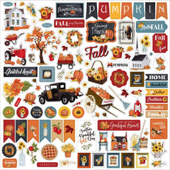 Fall Fun - Carta Bella - Cardstock Stickers 12"X12" - Elements