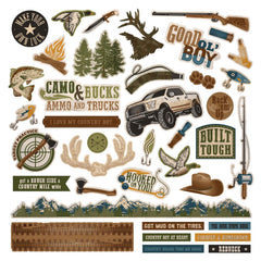 Mud On The Tires - PhotoPlay - Cardstock Stickers 12"X12" - Elements