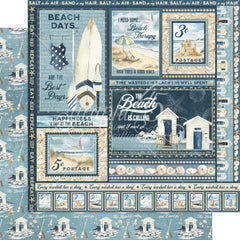 The Beach Is Calling  - Graphic 45 - Double-Sided Cardstock 12"X12" -  Enjoy The Waves