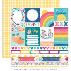 Happy Days - Cocoa Vanilla - 12X12 Patterned Paper - Feel Good