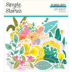 Just Beachy - Simple Stories - Bits & Pieces Die-Cuts 39/Pkg - Floral