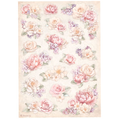 Romance Forever - Stamperia - A4 Rice Paper - Floral Background (2076)