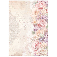 Romance Forever - Stamperia - A4 Rice Paper - Floral Border (2045)