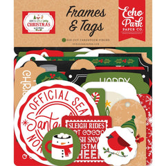 Have A Holly Jolly Christmas - Echo Park - Cardstock Ephemera - Frames & Tags