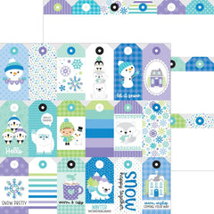 Snow Much Fun - Doodlebug - Double-Sided Cardstock 12"X12" - Freeze Tag