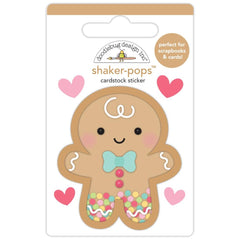 Gingerbread Kisses- Doodlebug - Shaker-Pops 3D Stickers - Gingerbread Kisses