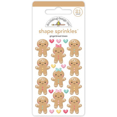 Gingerbread Kisses- Doodlebug - Sprinkles Adhesive Enamel Shapes - Gingerbread Kisses (2892)