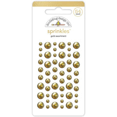 Hello Again - Doodlebug - Sprinkles Adhesive Enamel Dots - Gold Assortment