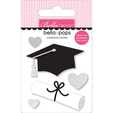 Cap & Gown - Bella Blvd - Bella-Pops 3D Stickers - Grad Goals