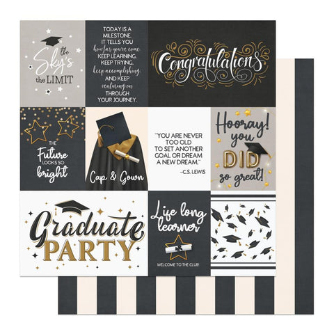 The Graduate - PhotoPlay - Double-Sided Cardstock 12"X12" - Graduate Party