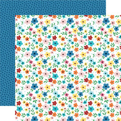 Happy Crafting - Carta Bella - Double-Sided Cardstock 12"X12" - Happy Floral