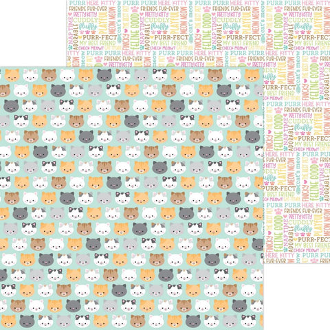 Pretty Kitty - Doodlebug - Double-Sided Cardstock 12"X12" -  Here Kitty Kitty