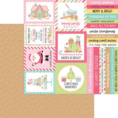 Gingerbread Kisses- Doodlebug - Double-Sided Cardstock 12"X12" - Holiday Sprinkles