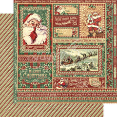 Letters To Santa - Graphic 45 - Double-Sided Cardstock 12"X12" - Holly Jolly Express
