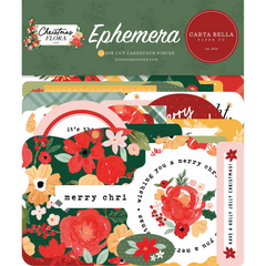 Christmas Flora Joyful - Carta Bella - Cardstock Ephemera