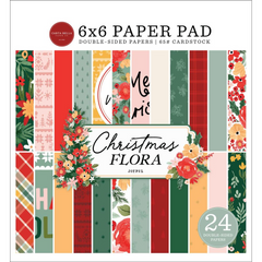 Christmas Flora Joyful - Carta Bella - Double-Sided Paper Pad 6"X6"