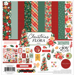 Christmas Flora Joyful - Carta Bella - Collection Kit 12"X12"