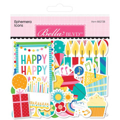 Birthday Bash - Bella Blvd - Cardstock Ephemera - Icons