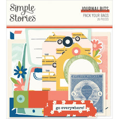 Pack Your Bags - Simple Stories - Bits & Pieces Die-Cuts 26/Pkg - Journal