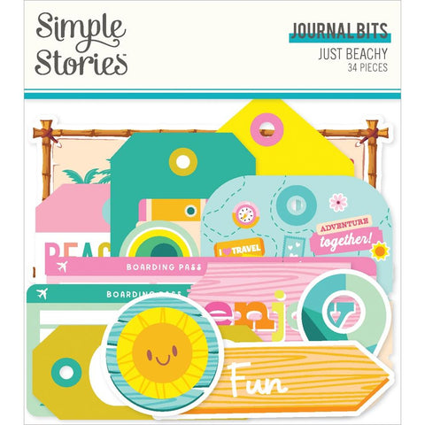 Just Beachy - Simple Stories - Bits & Pieces Die-Cuts 34/Pkg - Journal