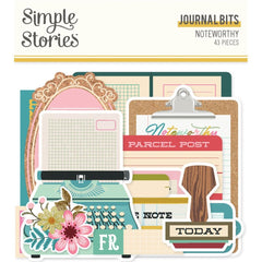 Noteworthy - Simple Stories - Bits & Pieces Die-Cuts 43/Pkg - Journal