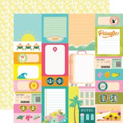Just Beachy - Simple Stories - Double-Sided Cardstock 12"X12" - Journal Elements