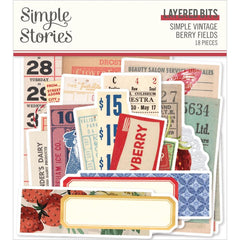 Simple Vintage Berry Fields - Simple Stories - Bits & Pieces Die-Cuts 18/Pkg