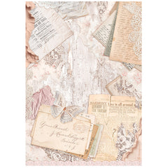 Romance Forever - Stamperia - A4 Rice Paper - Letters (2083)