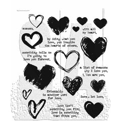 Tim Holtz - Cling Stamps 7"X8.5" - Love Notes