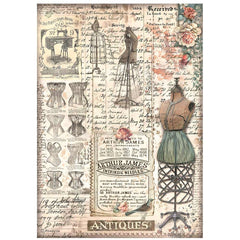 Brocante Antiques - Stamperia - A4 Rice Paper - Mannequin (3349)