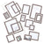 Wherever - 49 & Market - Chipboard Set - Map Frames (6146)