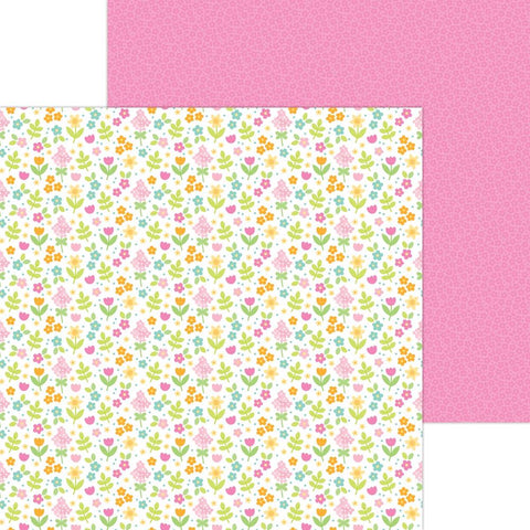 Bunny Hop - Doodlebug - Double-Sided Cardstock 12"X12" - May Flowers