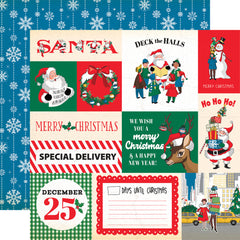 Season's Greetings - Carta Bella - Double-Sided Cardstock 12"X12" - Multi Journaling Cards