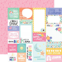 My Little Girl - Echo Park - Double-Sided Cardstock 12"X12" - Multi Journaling Cards