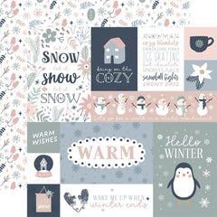 WinterLAND - Echo Park - Double-Sided Cardstock 12"X12" - Multi Journaling Cards
