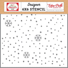 Have A Holly Jolly Christmas - Echo Park - Stencil 6"X6" - Noel Night Sky
