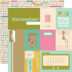 Noteworthy - Simple Stories - Double-Sided Cardstock 12"X12" - November