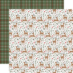 Christmas Time - Echo Park - Double-Sided Cardstock 12"X12" - Oh Deer