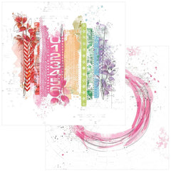 Spectrum Gardenia - 49 & Market - Double-Sided Cardstock 12"X12" - Painted Foundations- Fragments