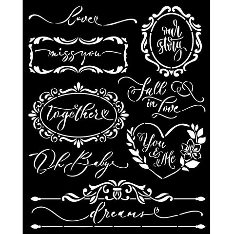 Romance Forever - Stamperia - Thick Stencil - Plates (2137)
