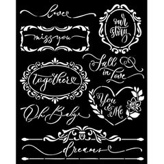 Romance Forever - Stamperia - Thick Stencil - Plates (2137)