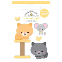 Pretty Kitty - Doodlebug - Doodle-Pops 3D Stickers - Playful Pals